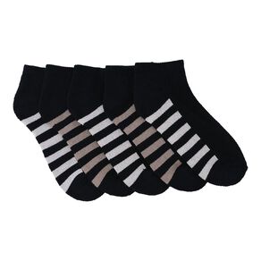 Active Intent Boys' Low Cut Cushioned Socks 5 Pack