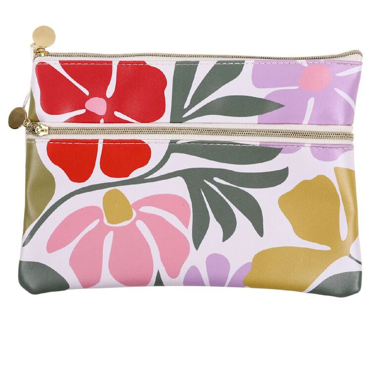 Uniti Stationery Boho Flowers Pencil Case, , hi-res
