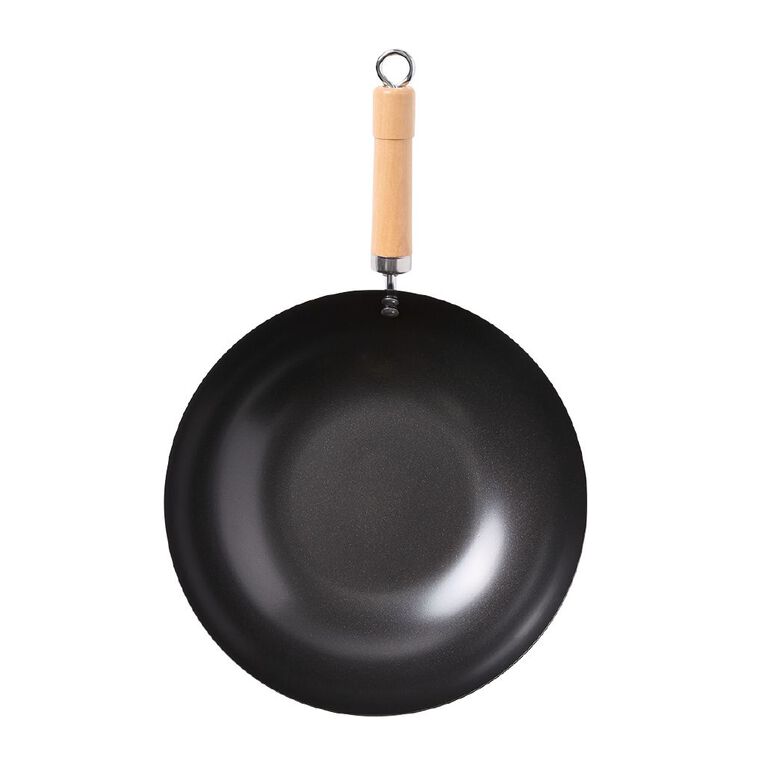 Living & Co Non-Stick Wok Black, , hi-res