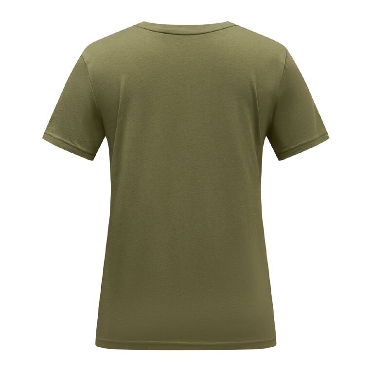 H&H Women's Short Sleeve Cotton V-Neck Tee, Green Light, hi-res