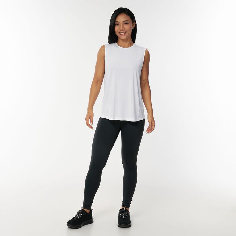Active Intent Women's Side Angled Tank, White, hi-res