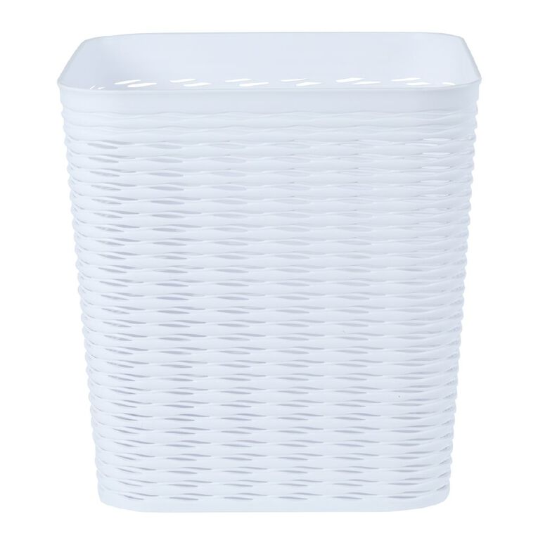 Living & Co Wave Storage Basket Square White 16L, , hi-res