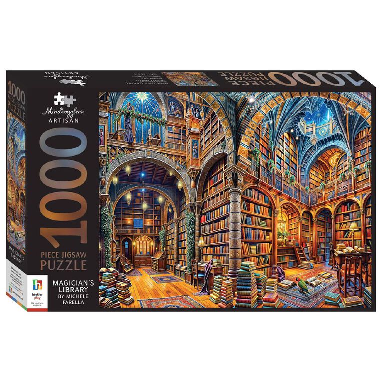 Mindbogglers Magician's Library 1000 Piece Puzzle, , hi-res
