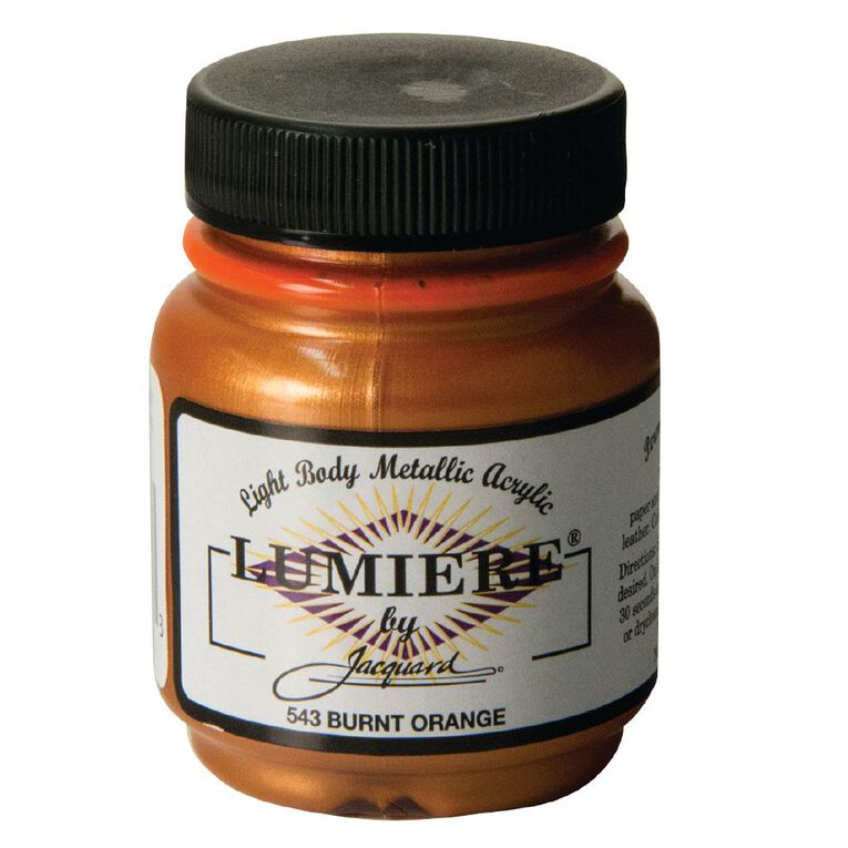 Jacquard Lumiere Acrylic Paint Burnt Orange 66.54ml The Warehouse