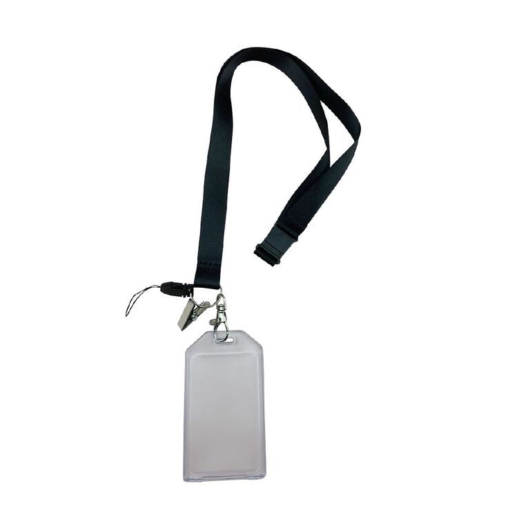 WS Lanyard with Pouch Single Black, , hi-res