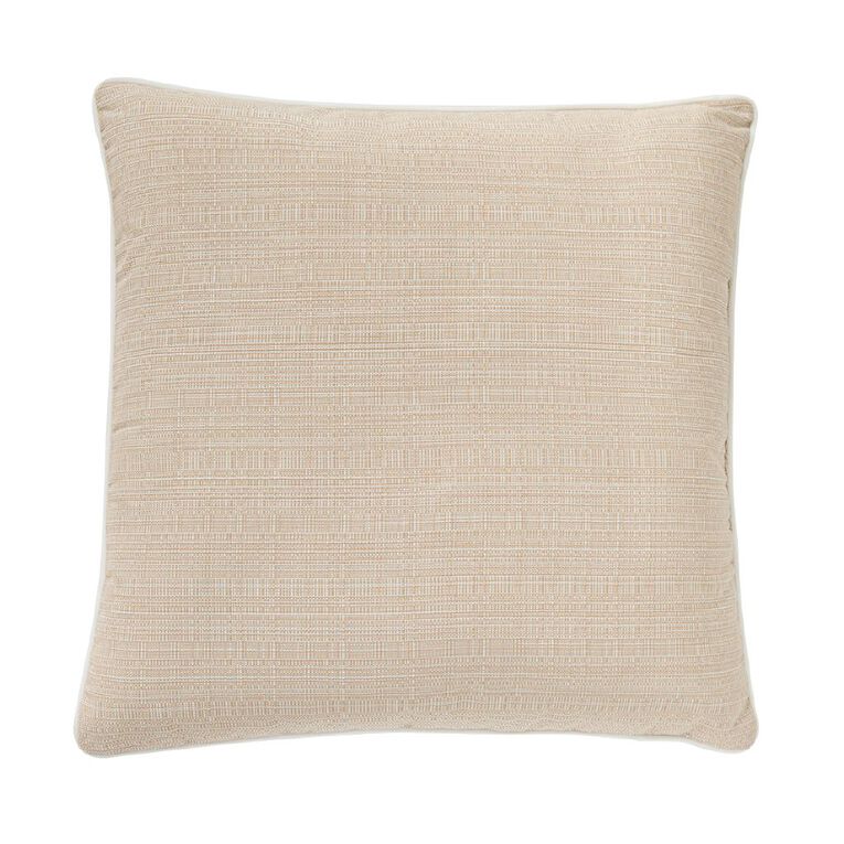 Living & Co Outdoor Textured Cushion Natural 50cm x 50cm, , hi-res