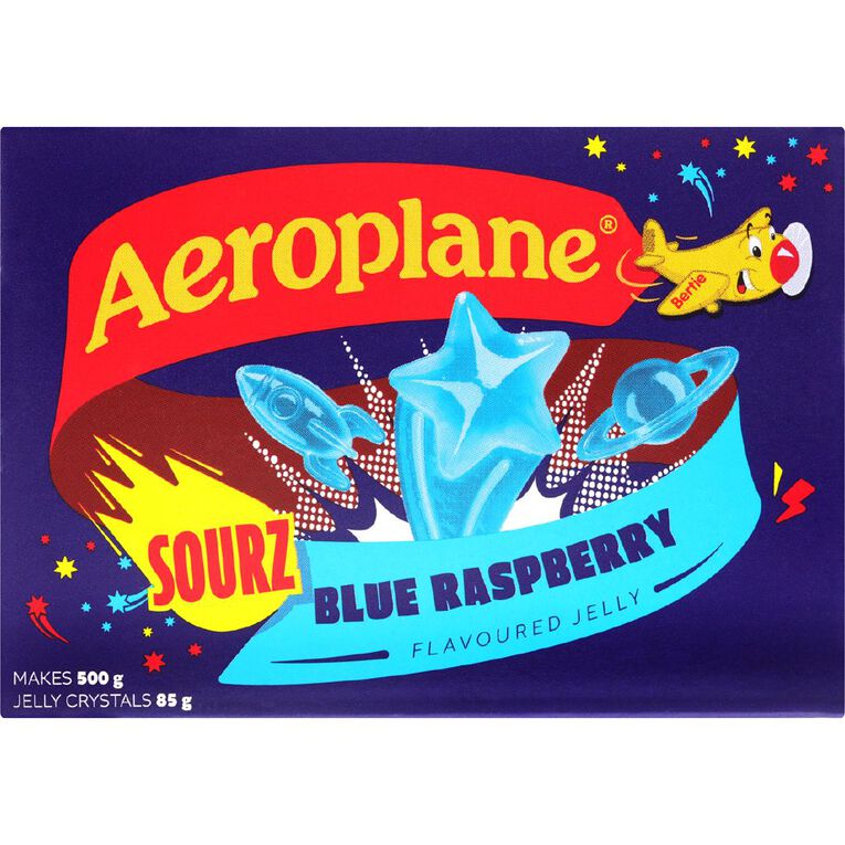 Aeroplane Sourz Jelly Blue Raspberry 85g, , hi-res