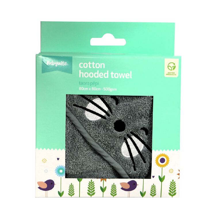 Babywise Cotton Hooded Towel, , hi-res