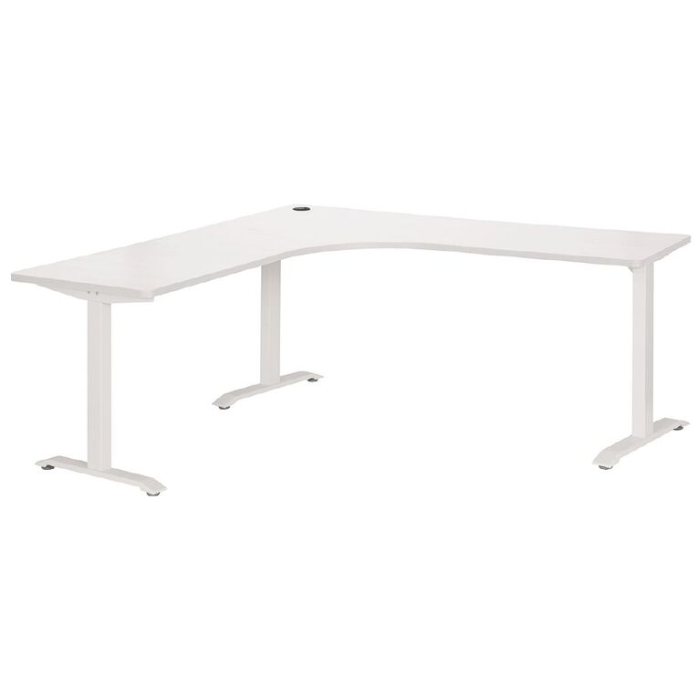 Jasper J Emerge Metal Leg Workstation 1500 White/White, , hi-res