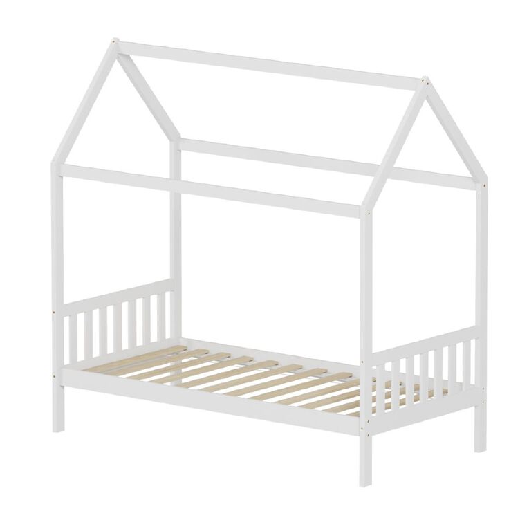 Living & Co Canopy Bed White Single, , hi-res