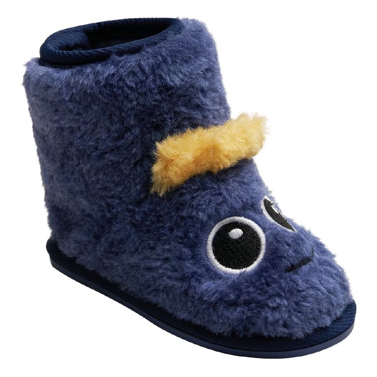 Young Original Infant's Monster Bootie Slippers, Navy, hi-res