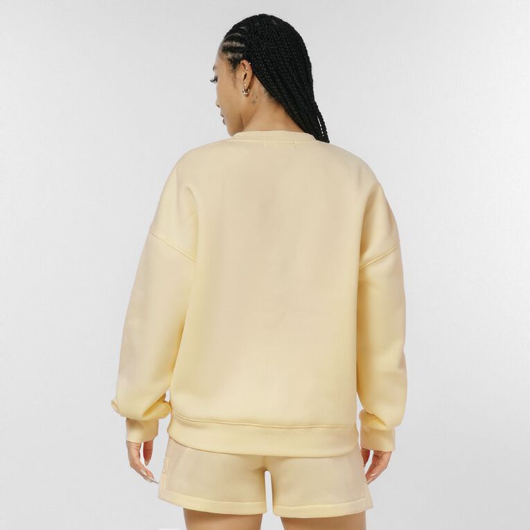 Garage Women's Fresh Fleece Crew, Yellow Light, hi-res