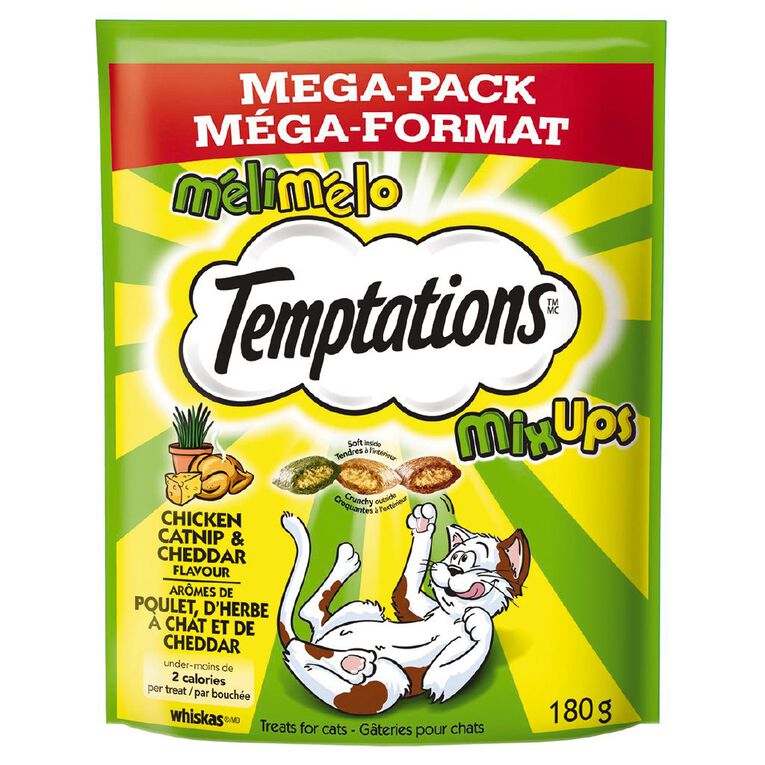 Temptations Mix Ups Chicken Catnip & Cheddar Mega Pack Cat Treats 180g