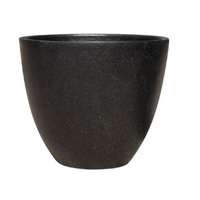 Kiwi Garden Terrazzo Egg Planter Black