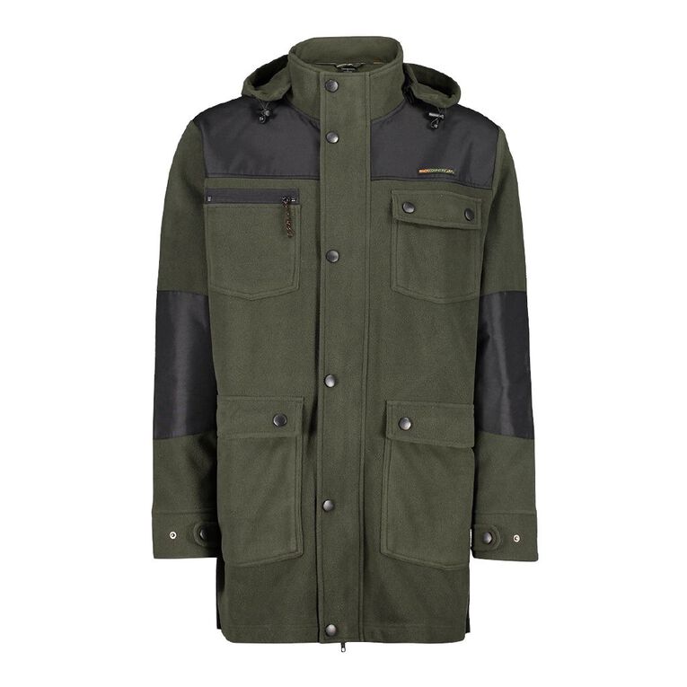 Back Country Men's Bonded Fleece Jacket, Green Dark, hi-res