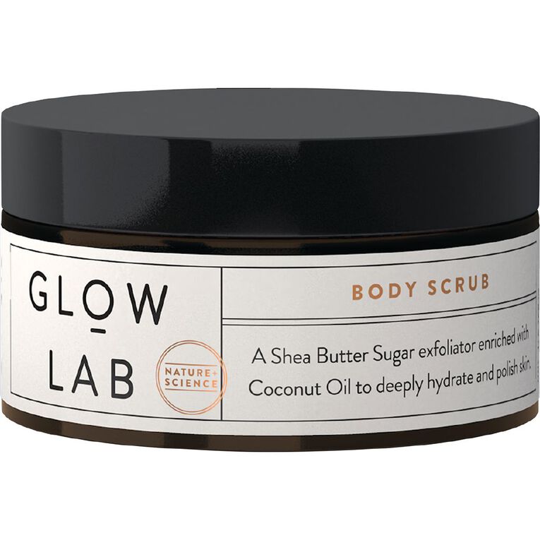 Glow Lab Body Scrub Coconut 200ml, , hi-res
