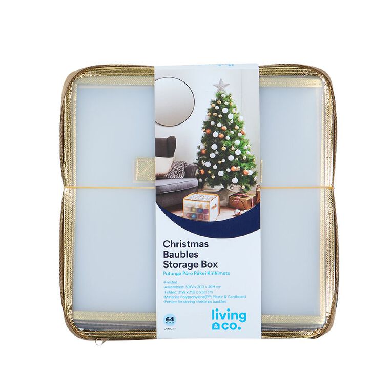Living & Co Christmas Bauble Storage Box, , hi-res