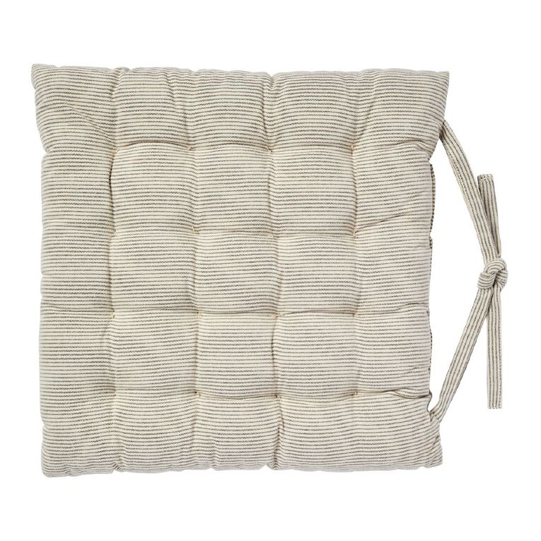 Living & Co Chair Pad Polycotton Stripe 40cm x 40cm, , hi-res