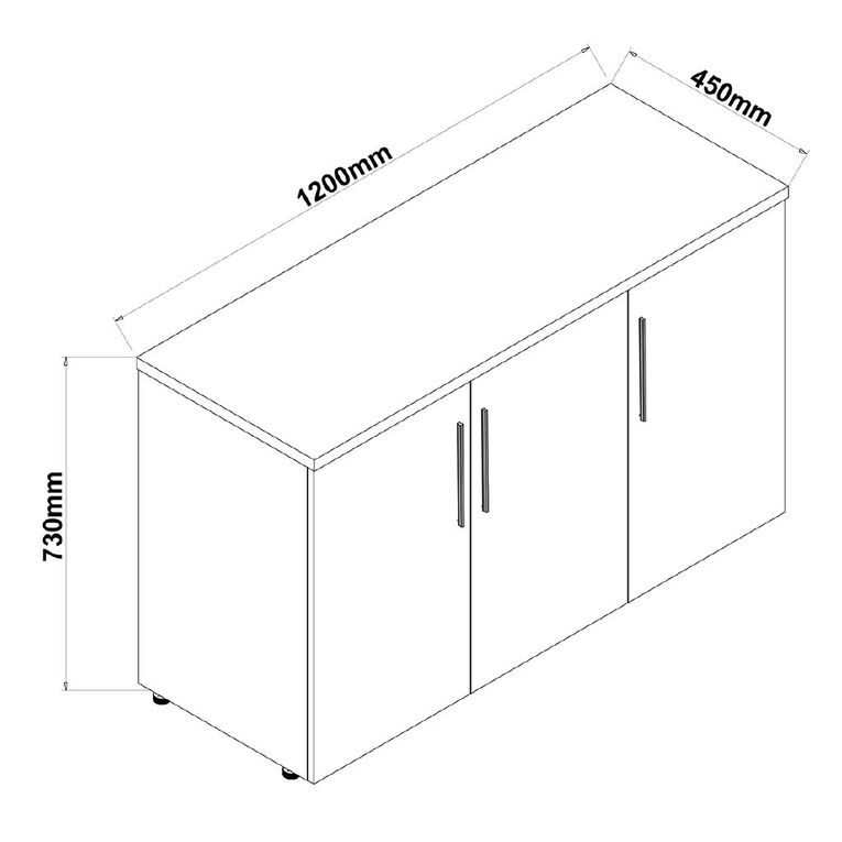 Workspace Workspace 925 Credenza Cabinet 1200mm White, , hi-res