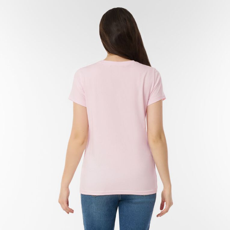 H&H Women's Short Sleeve Crew Neck Tee, Pink Light, hi-res
