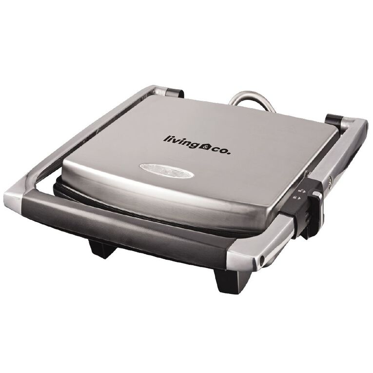 Living & Co Sandwich Press 4 Slice Stainless Steel, , hi-res