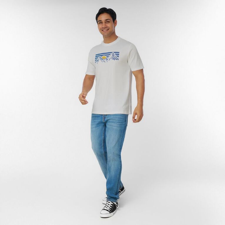 H&H Men's Regular Fit Printed Tee, White Moonscape, hi-res