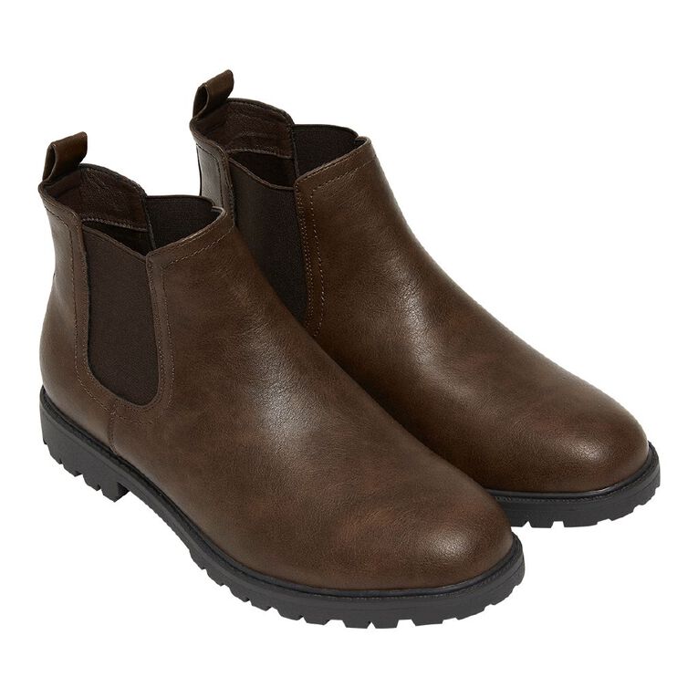 H&H Men's Clark Slip On Boots, Brown, hi-res