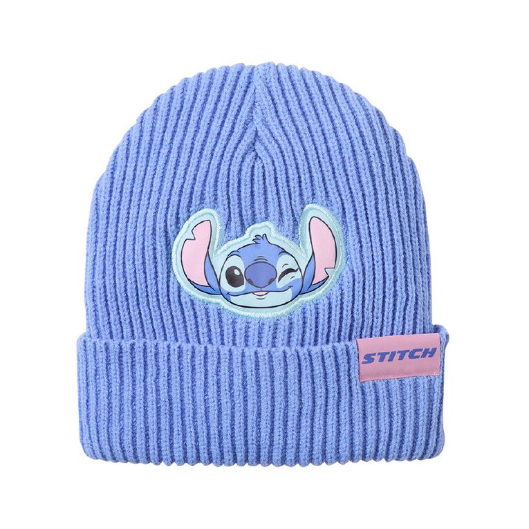 Stitch Older Kids' Beanie, Blue, hi-res