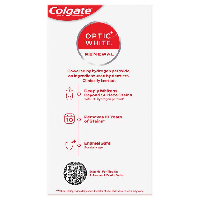Colgate Optic White Renewal Lasting Fresh Toothpaste 85g, , hi-res