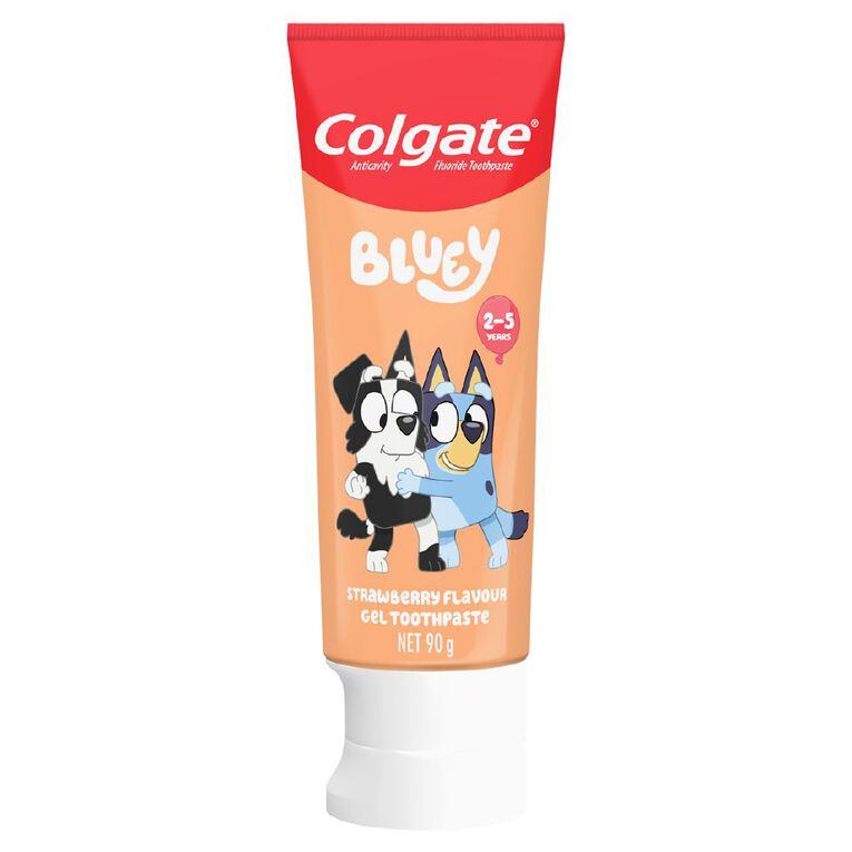 Colgate Kids' Junior Bluey Toothpaste Strawberry Gel 90g, , hi-res