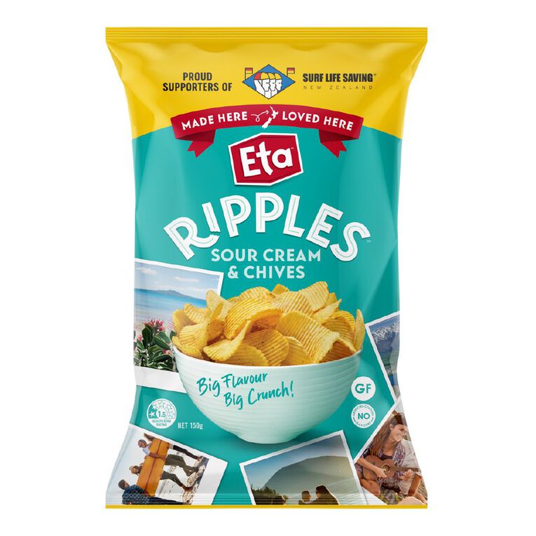 Eta Ripples Sour Cream Chives 150g, , hi-res