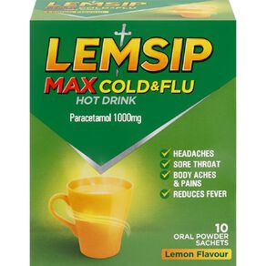 Lemsip Max Cold & Flu Sachet 10s