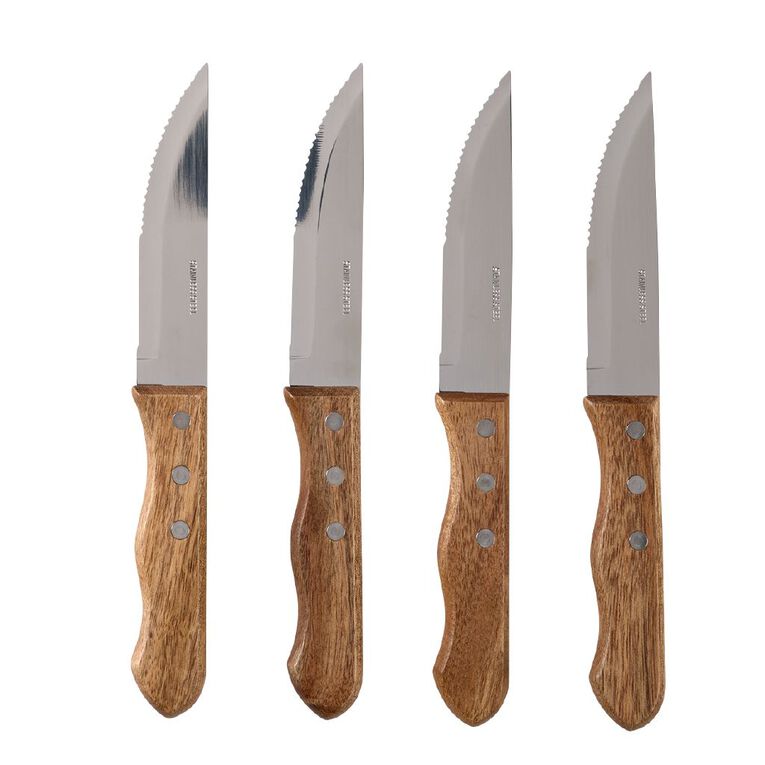 Living & Co Spur Steak Knives Stainless Steel 4 Pack, , hi-res