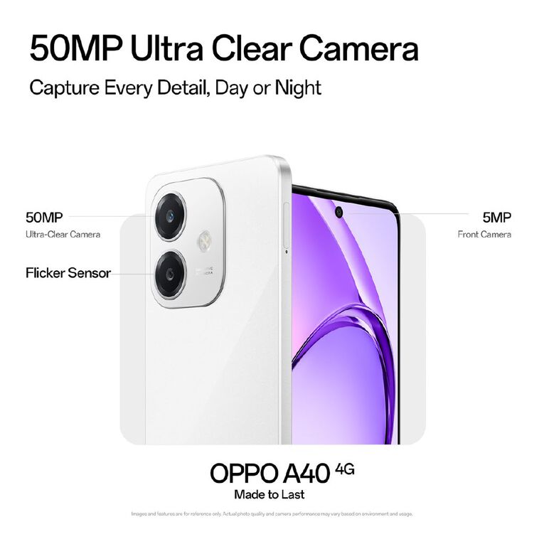 OPPO A40 4G with One NZ Prepay Sim White, , hi-res