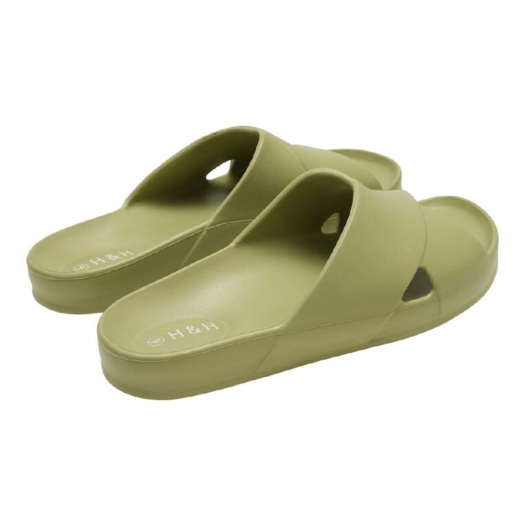 H&H Women's Crossover Pool Slides, Sage, hi-res