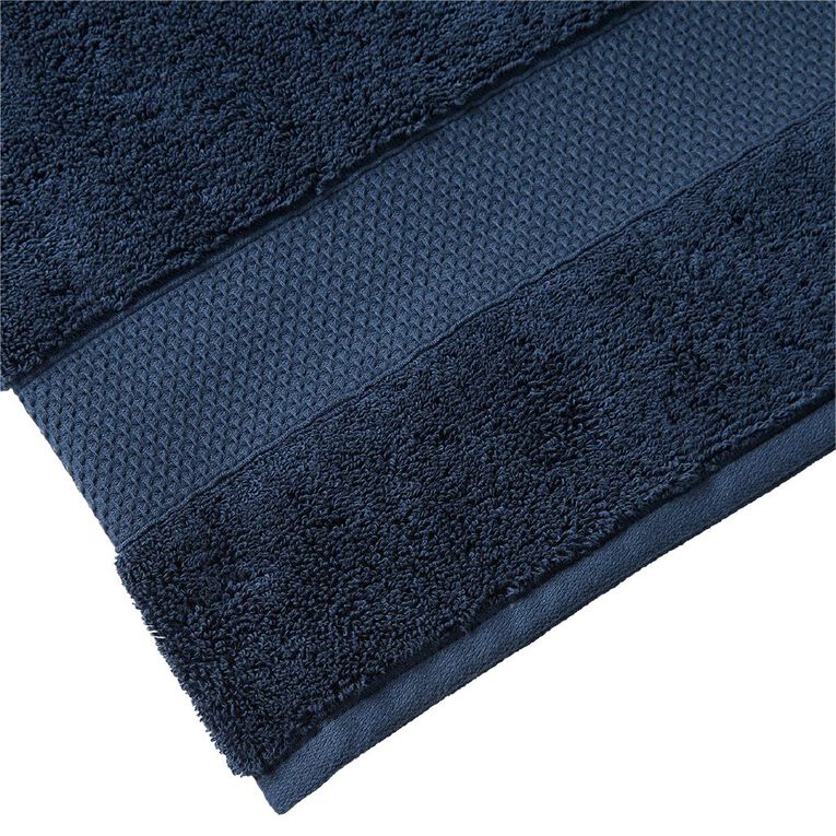 Living & Co Hotel Bath Towel Navy 65cm x 135cm, , hi-res