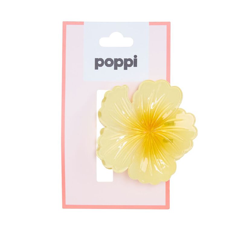 Poppi Hibiscus Claw Clip Pink, , hi-res