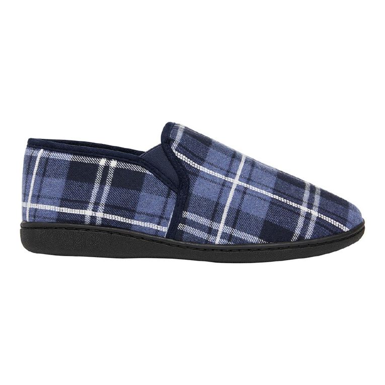 H&H Men's Charles Closed Back Slippers, Blue, hi-res