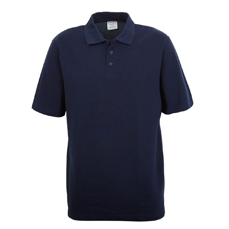 Schooltex Adults' Pique Polo, Navy, hi-res
