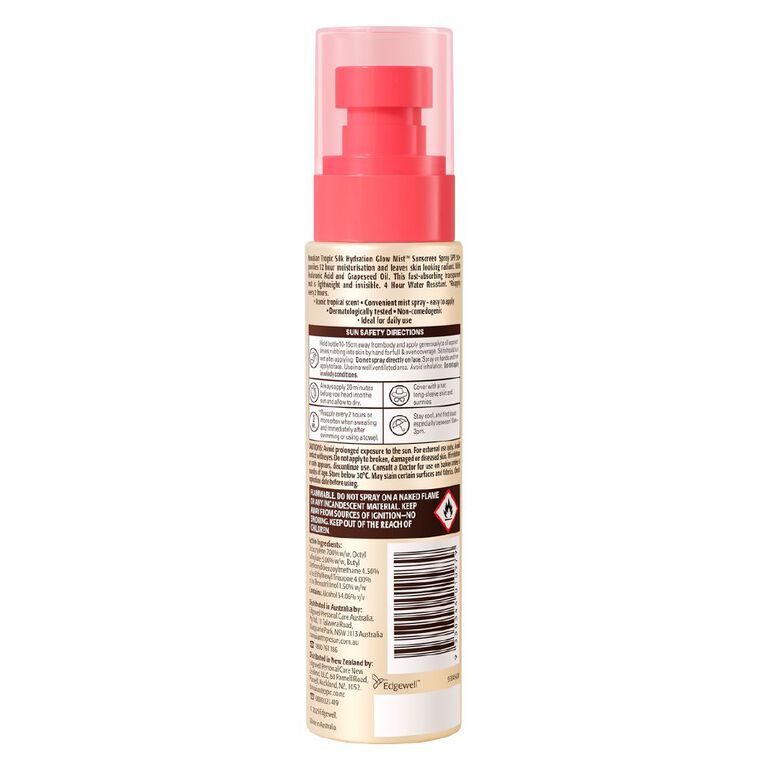 Hawaiian Tropic Glow Mist Sunscreen Spray SPF50+ 100ml, , hi-res