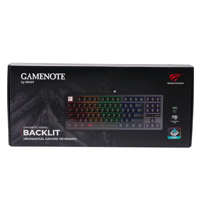 Gamenote Backlit Mechanical Gaming Keyboard, , hi-res