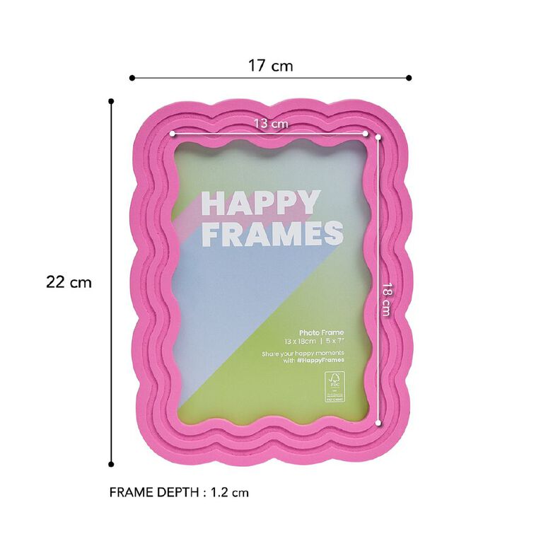 Happy Frames Wavy 13x18 Pink, , hi-res