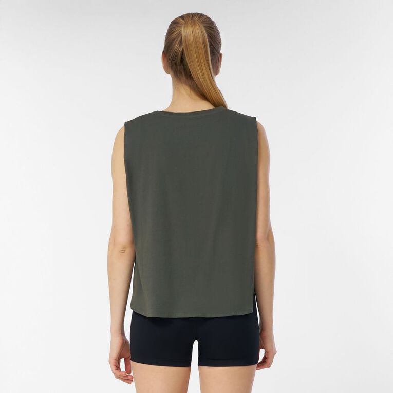 Active Intent Women's Cotton Tank, Grey Dark, hi-res