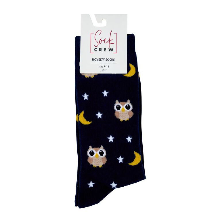 Sock Crew Women's Novelty Socks 1 Pack, Navy, hi-res