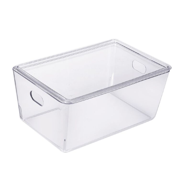 Living & Co Lisse Lidded Organiser Clear 4L, , hi-res