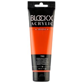 BLOCKX Acrylic Tube Vermilion Pyrrolo 120ml
