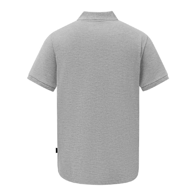 H&H Men's Pique Polo, Grey Marle, hi-res