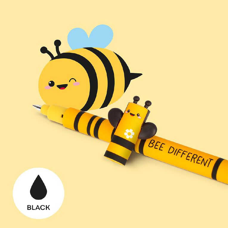 Legami Bee Erasable Gel Pen Black, , hi-res