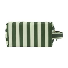 poppi toiletry bag with handle stripe green 1 each