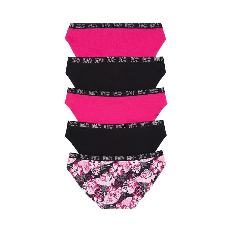 Rio Women's Bikini Briefs 5 Pack, Pink Dark, hi-res